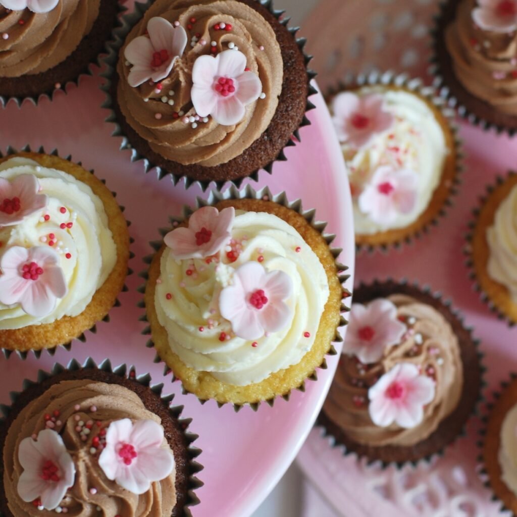 Sakura Blossom Cupcakes